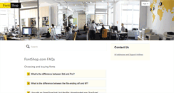Desktop Screenshot of help.fontshop.com